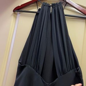 Sexy black Low draping open back Everly dress
